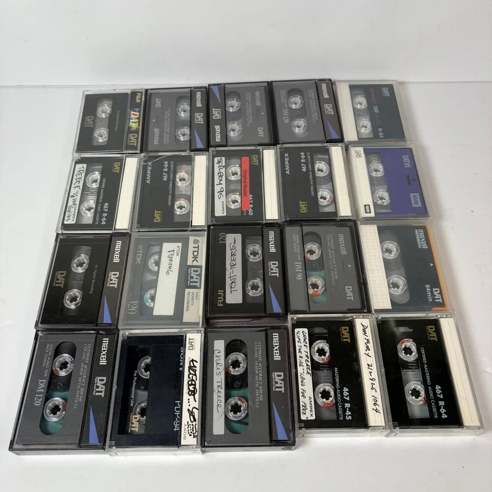 Lot of 20 Used Digital Audio Tapes DAT Maxell Ampex TDK Fuji R-45 R-60 R-64 120
